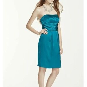 J. Crew Teal Strapless Dress Party‎ Cocktail Bridesmaid Formal Size 2, NWT